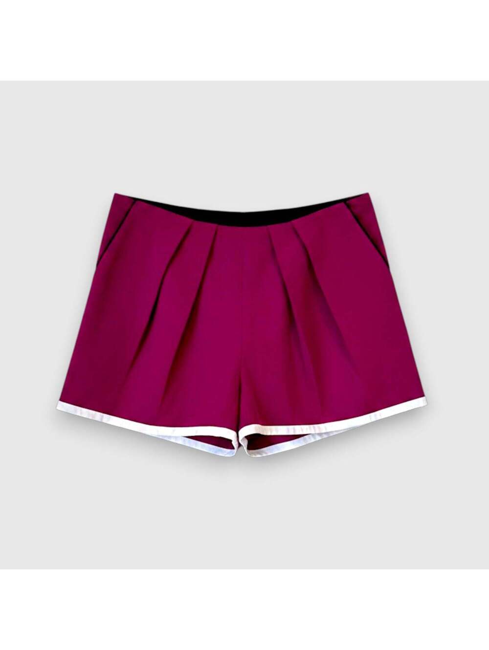 Sandro Paris Pink Tailored Cotton/Linen Shorts— size S